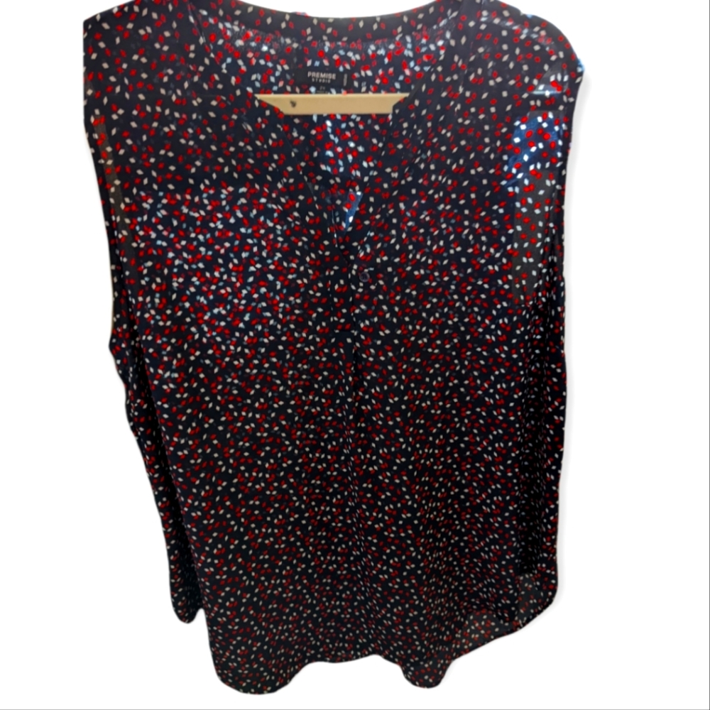 Premise Studio Sleeveless Blouse Size 2X